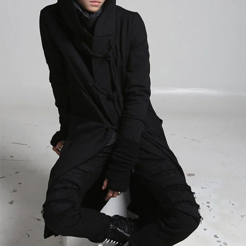 

Stylish Men's Slim Long Jacket Coat 2025 Fall Winter Outdoor Casual Fleece Lining Cardigans Men Vintage Solid Color Outerwear