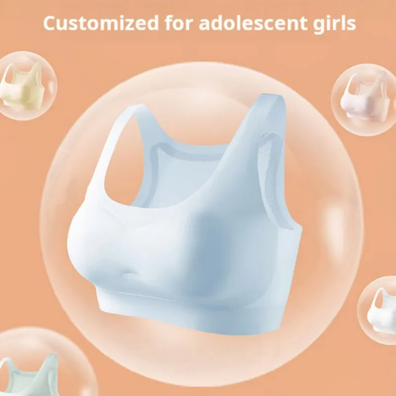 7-12Year Girls Training Bras Kids Soft Comfort Underwear Teenager Wireless Sports Bra Vest Children Developmental Stage Bra