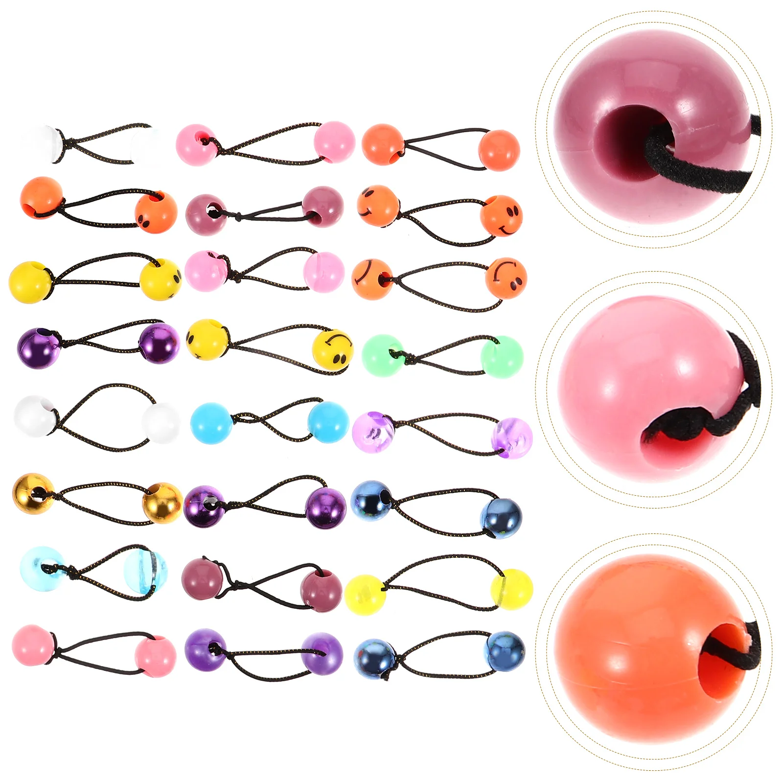 

24Pcs Elastic Hair Ties Double Balls Hair Ropes Cute Accessories for Various Occasions Gifts Elastic Ponytail Holder