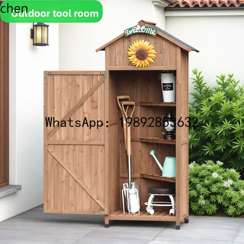 AA solid wood storage cabinet tool room utility cabinet storage room