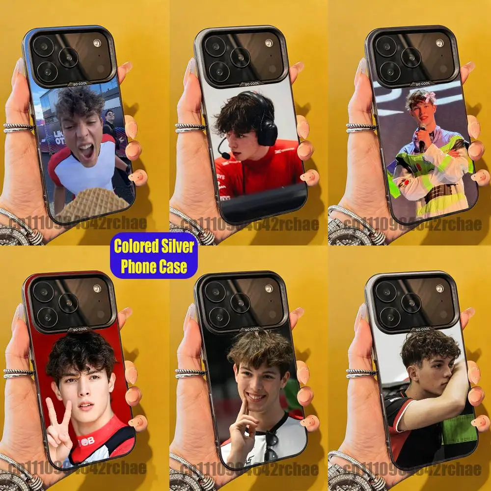 

For O-Oliver Bearman Phone Case iPhone 15,12,11,14,13,16,17,E,Max,Plus,Air,Pro,Mini Colored Silver Cover