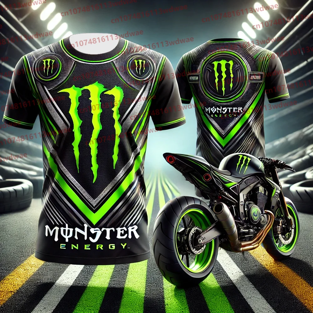 

Monster Energy T-Shirt Men's Unisex size Women Short Sleeve T-Shirt Motorcycle 3D Original Design T-Shirt Male Music Festival