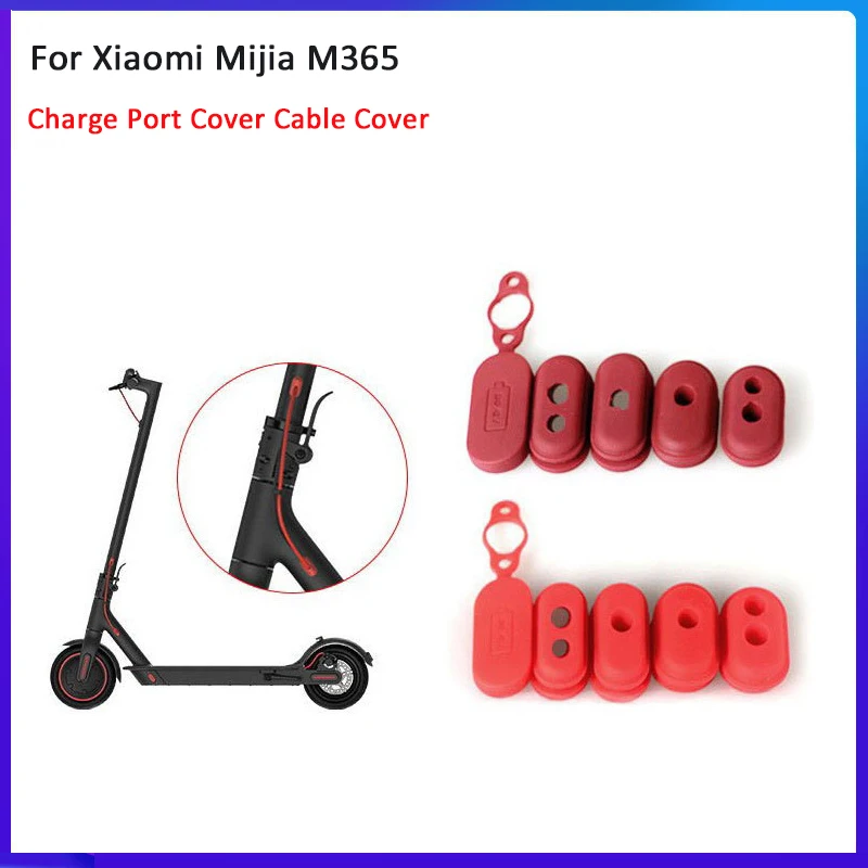 Electric Scooter Charge Port Waterproof Cover Case Dust Plug Cable Cover 4Pcs Set For Xiaomi Mijia M365 Rubber Plug Cap Parts