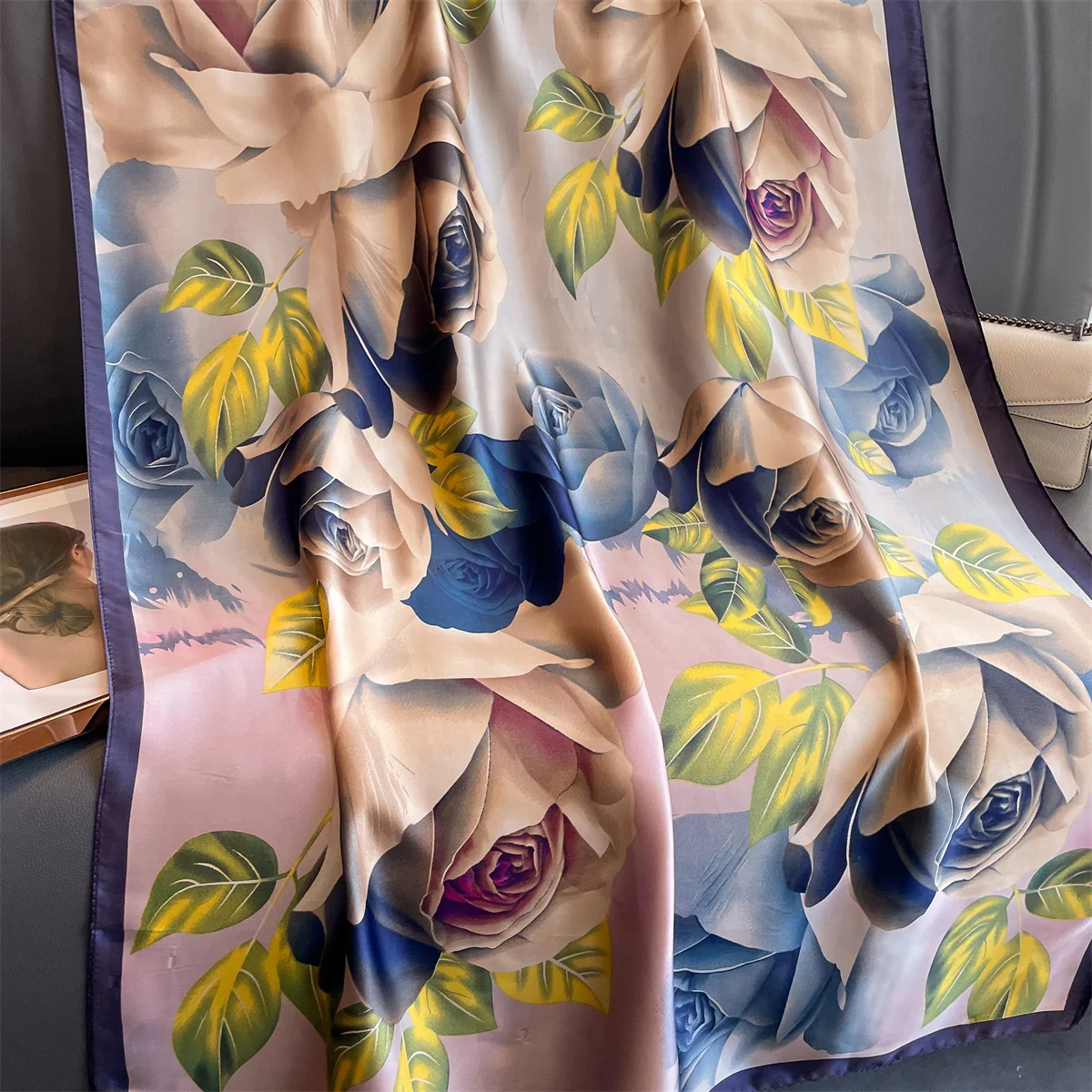 Luxury Brand Scarf Spring Summer Women Beach Sunscreen Fashion Party Shawl China Quality Silk Lady Popular Print Scarves Hijab