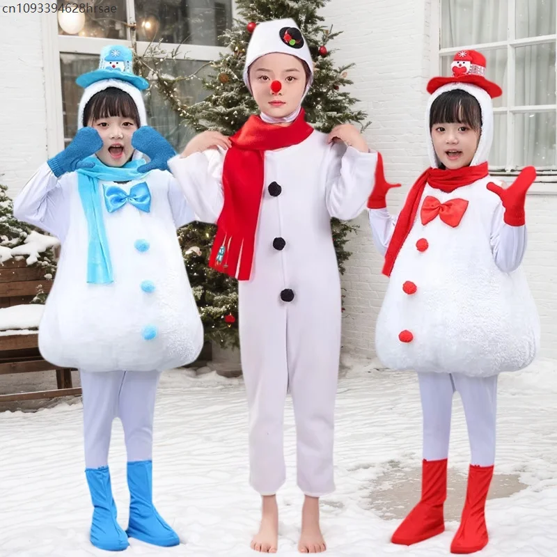 

Snow Baby Snowman Outfit Children's Red Nose Dance Performance Costume Cute Doll Costume Polyester Fiber Economic