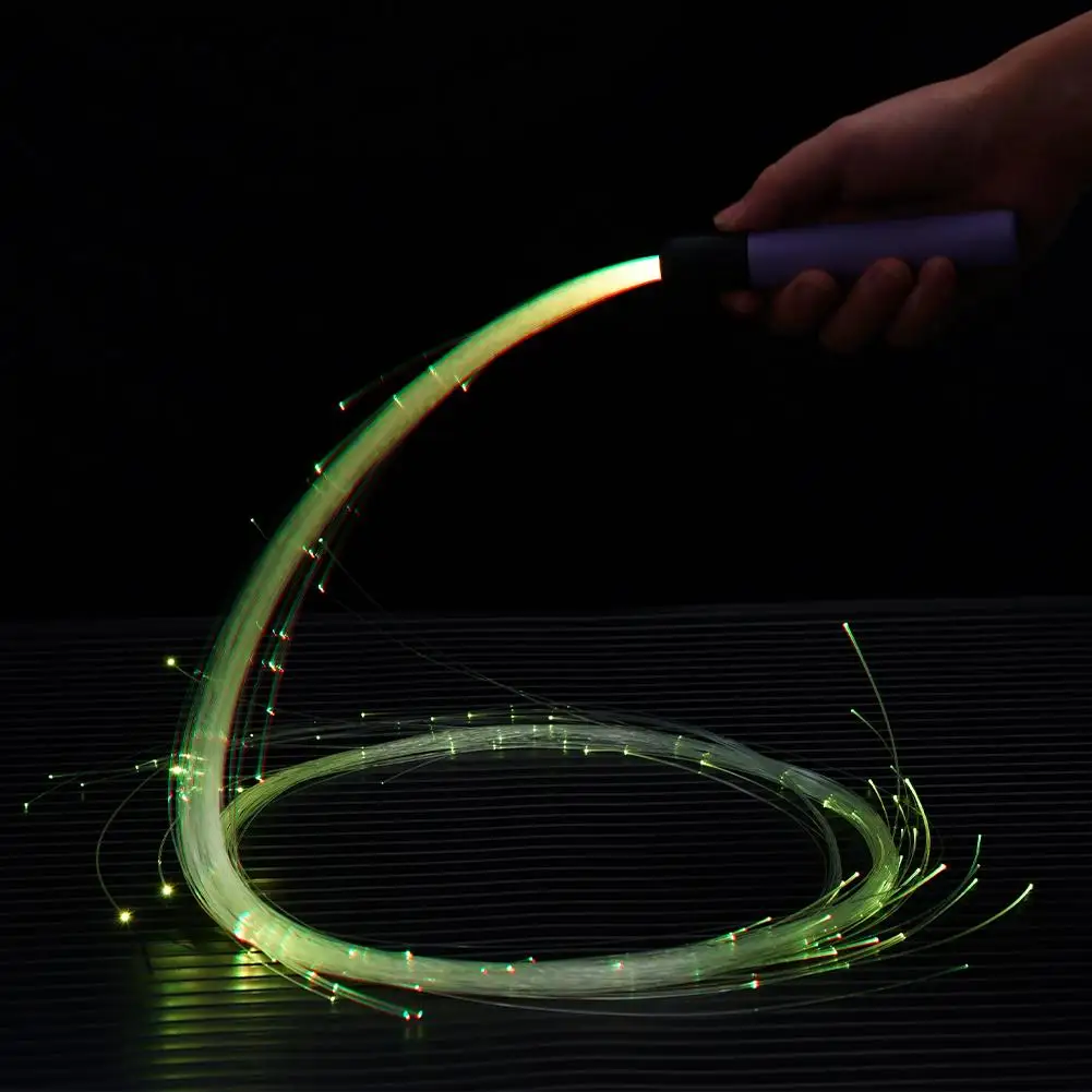 LED-Glasfaser-Peitsche für Raves, 5,6 Fuß 360° ° Schwenkbarer Pixel Whip Dance Space Whip (7 Farben 4 Modi) für LED-Lichtshows und EDM-Tanzfestivals – Detail 21
