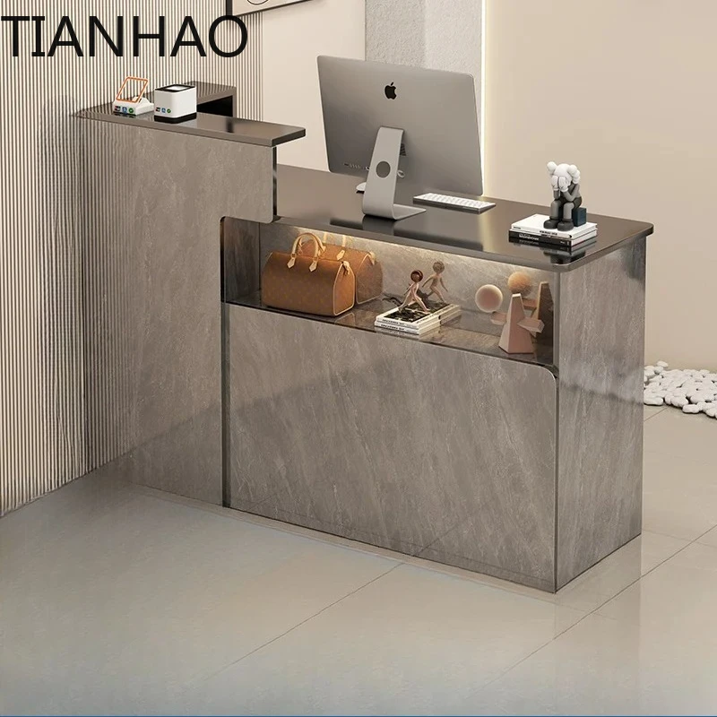 Luxury Cashier Bar Counter Modern Simple Office Small Reception  Pulpit Podium Stand Modern Reception Desk Church Pulpit
