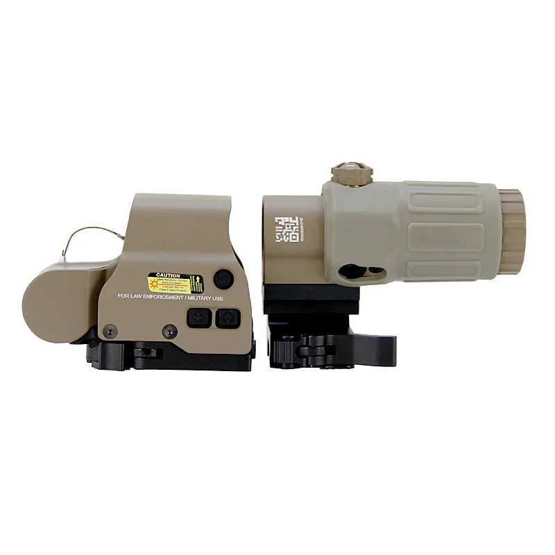 

Tactical 558 Holographic Red Green Dot Scope, G33 Magnifier, Hunting Rifle, 3X Magnification, Optics Switch to Side QD Mount