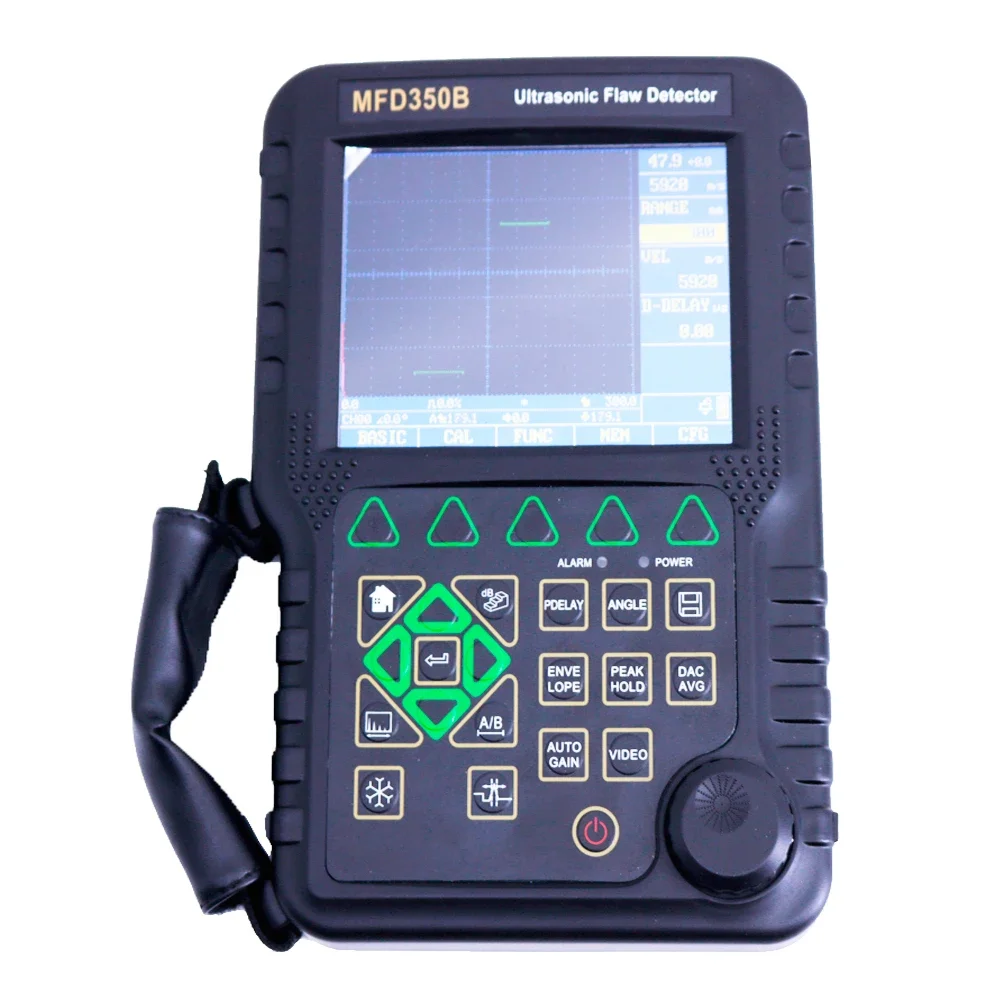 Mitech MFD350B Digital Ultrasonic Flaw Detector Range 0-6000mm with 9 Probes