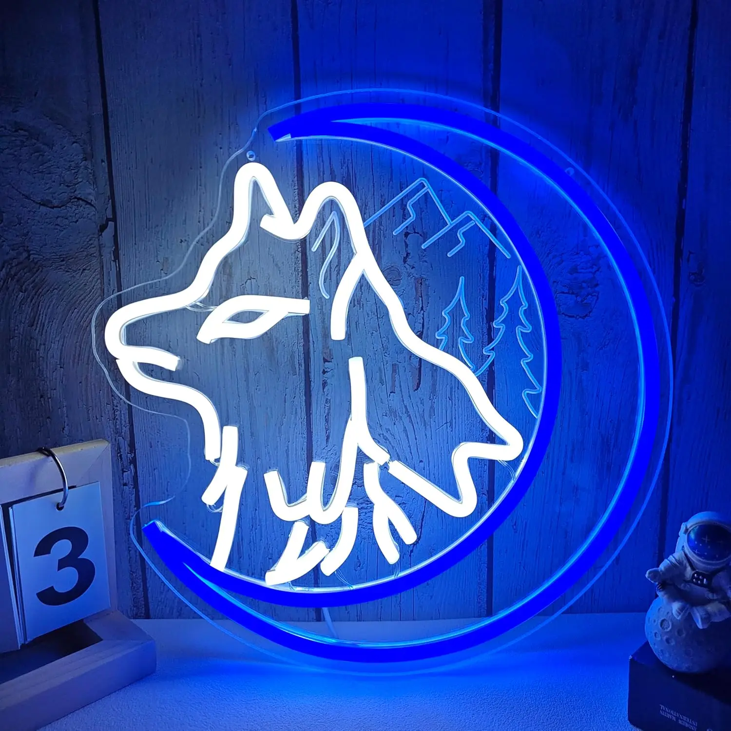 

Неоновая вывеска Wolf с USB-подсветкой для дня рождения, бара, клуба, игровой комнаты, спальни, декораций, персонализированный подарок