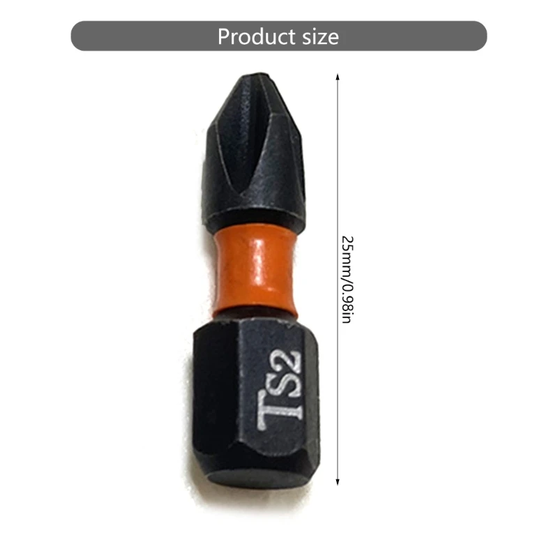 Juego puntas destornillador con cabeza cruzada para electricista, vástago hexagonal 1/4 pulgadas, 10 Uds.