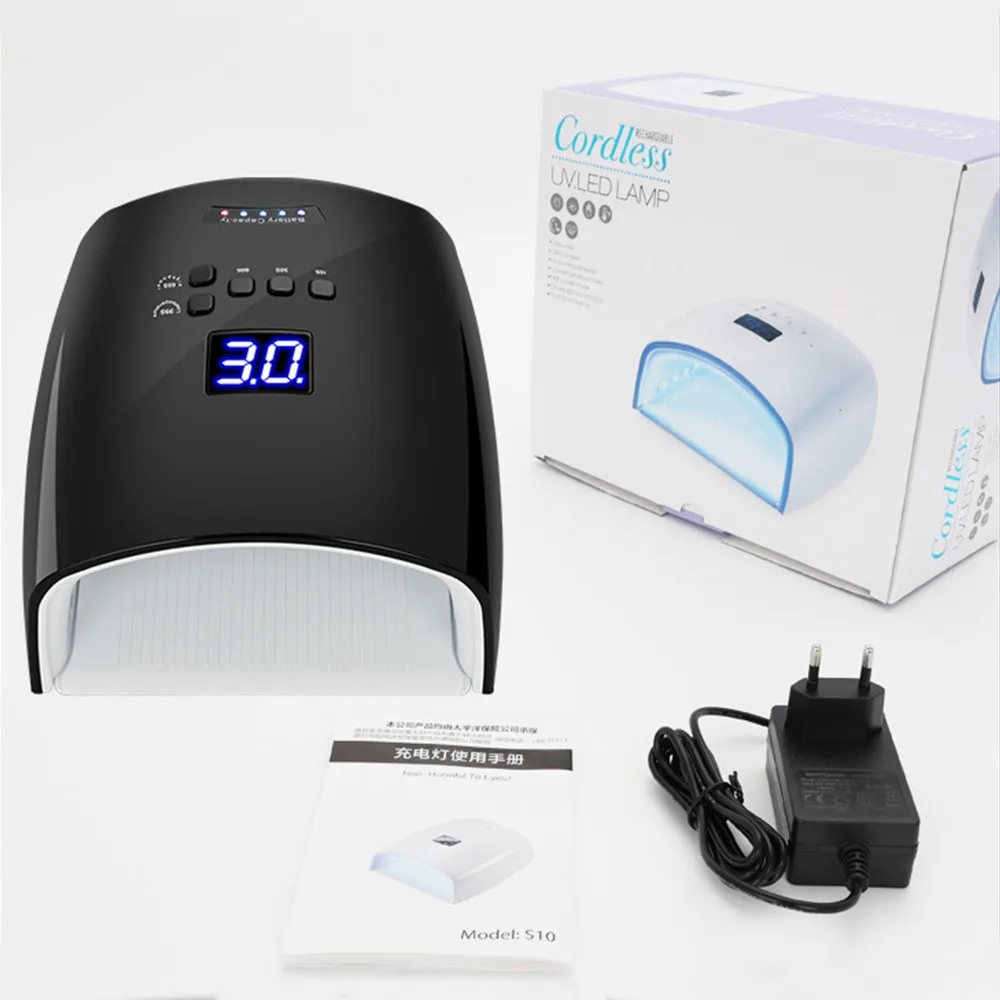 قابلة للشحن الأشعة فوق البنفسجية LED مسمار مصباح 66 واط مصباح للتقليم مع شاشة LCD 3 إعدادات الموقت مسمار الفن مانيكير أدوات للمنزل وصالون