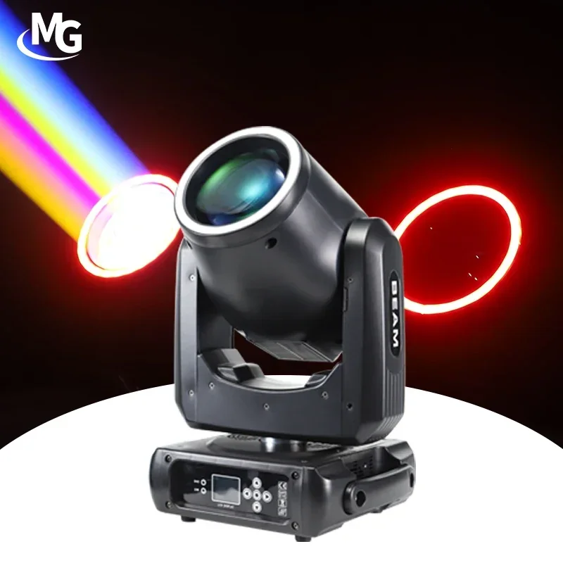 China Mini Stage Moving Head Lighting LED Small Moving Head Beam 7R Light 230 with Halo Effect for Wedding KTV Concert