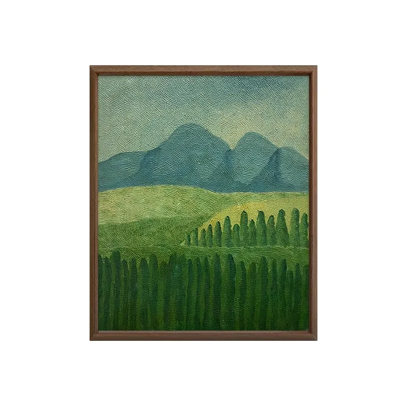 

Entrance living room dining room aisle hanging painting high-grade texture spring green wind oil