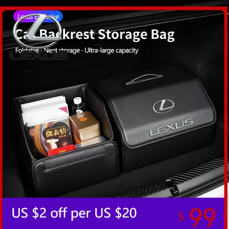 

Interior Mouldings Foldable Car Trunk Organizer Box Storage Suitcase For Lexus F SPORT RX300 IS200 IS250 ES350 Ct200h UX250h NX3