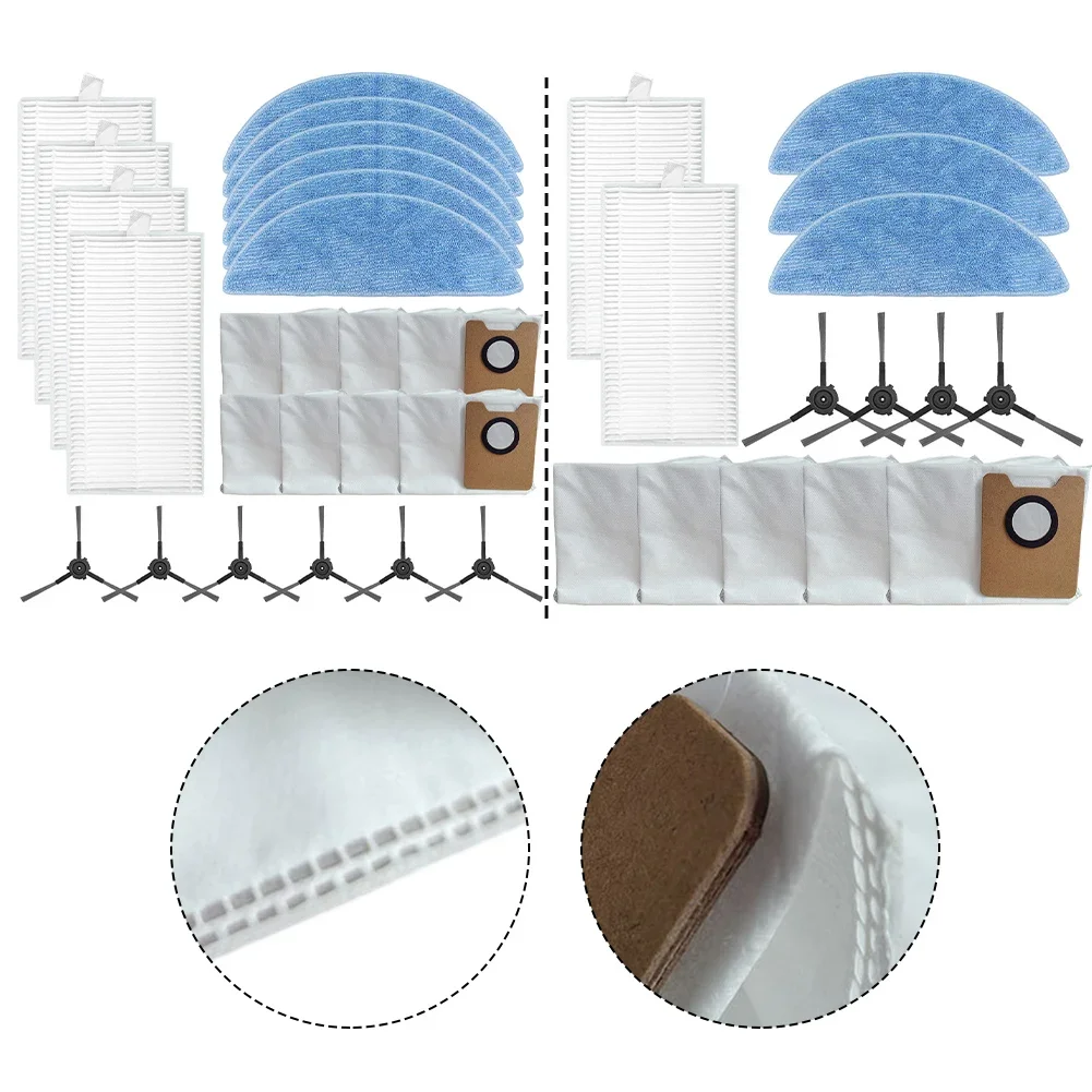 Устойчивая чистая среда с комплектом запасных частей для ECOVACS Y1 включает в себя аксессуары для ключей, такие как фильтры и швабры