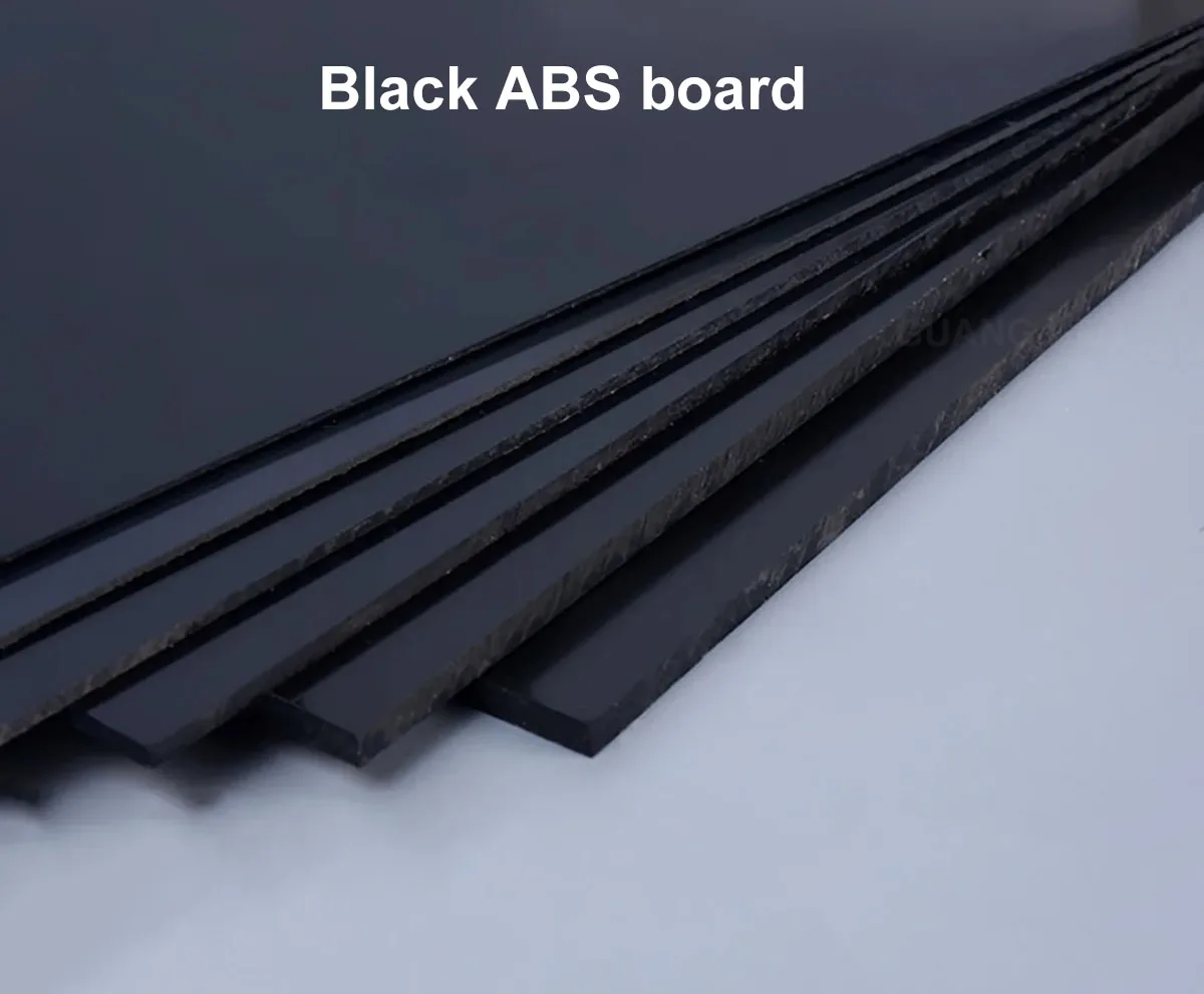 Schwarz abs kunststoff platte modell blatt material für diy modell teil zubehör dicke 0.5/1/1/2/3mm