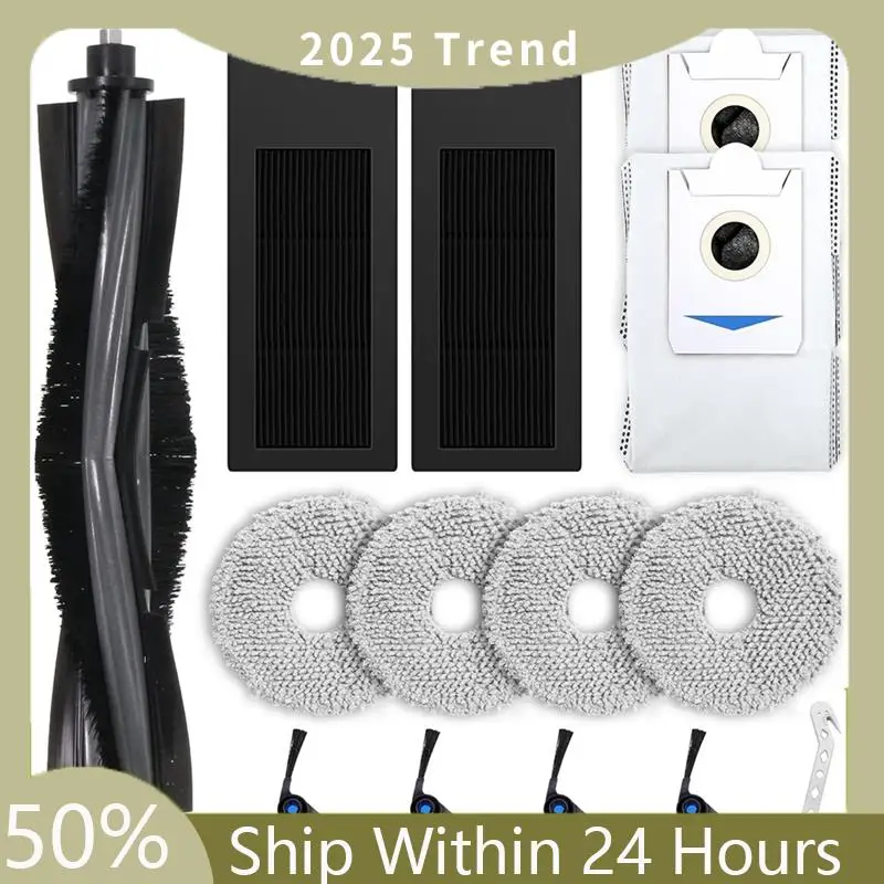 Essential Top Main Side Brush Hepa Filters Mop Pads Dust Bags For Ecovacs Deebot X2 Omni Robot Vacuum Cleaner Spare Parts