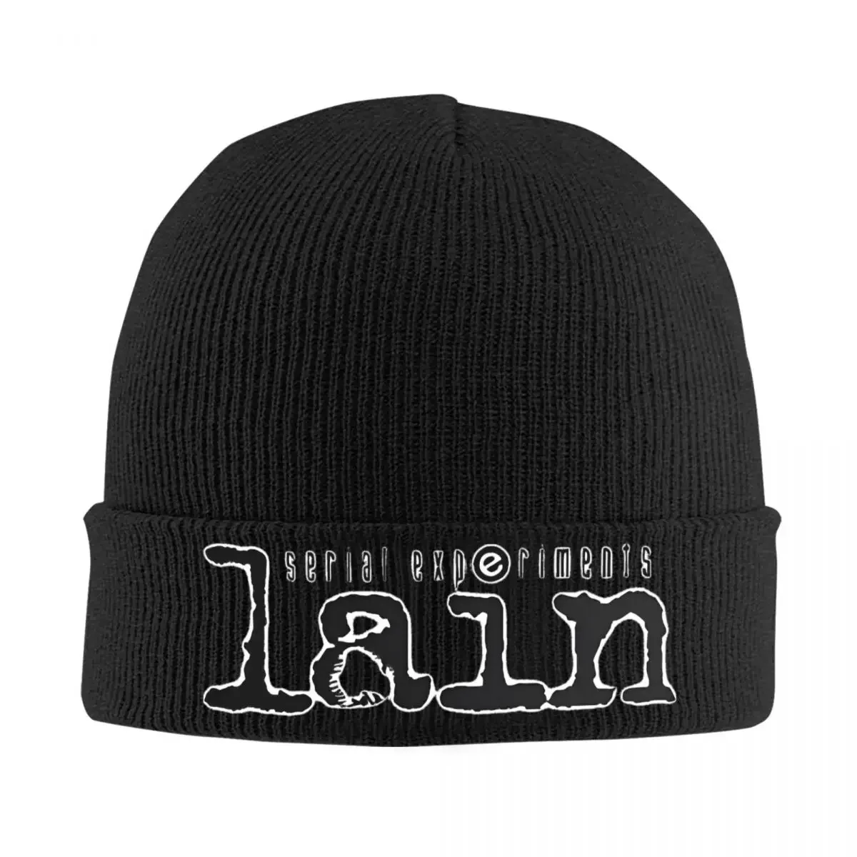 Serial Experiments Lain 38 Knitted Hat Women's Men's Beanie Winter Hats Acrylic Anime Lwakura Sci Fi Manga Casual Caps