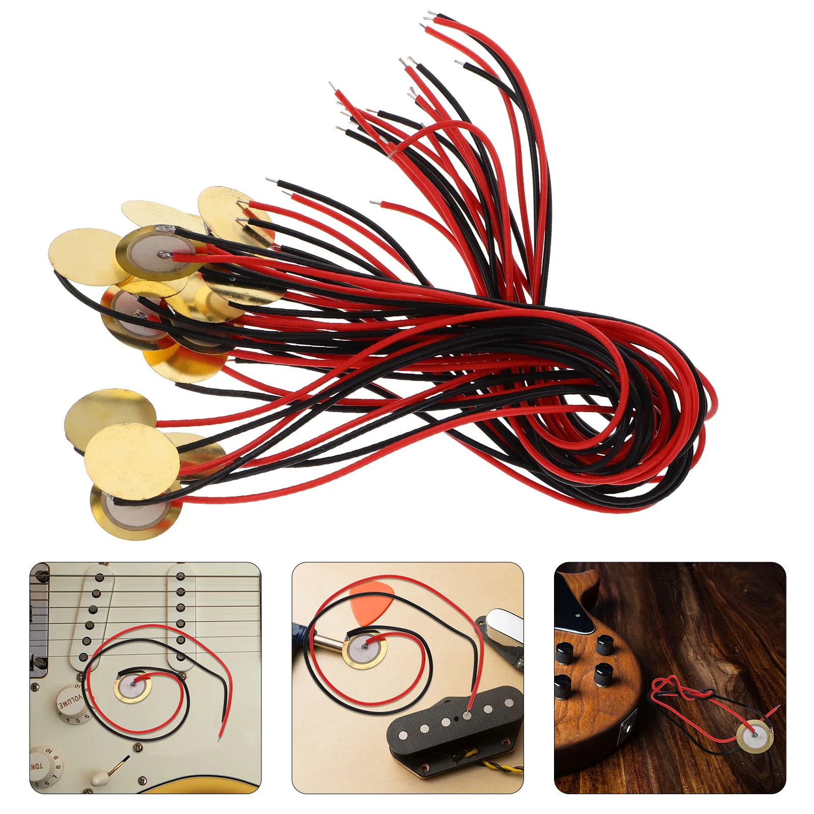 15 قطعة قرص بيزو لاقط الجيتار للأداة الصوتية تضخيم الصوت محول عنصر الاستشعار ملحق #5