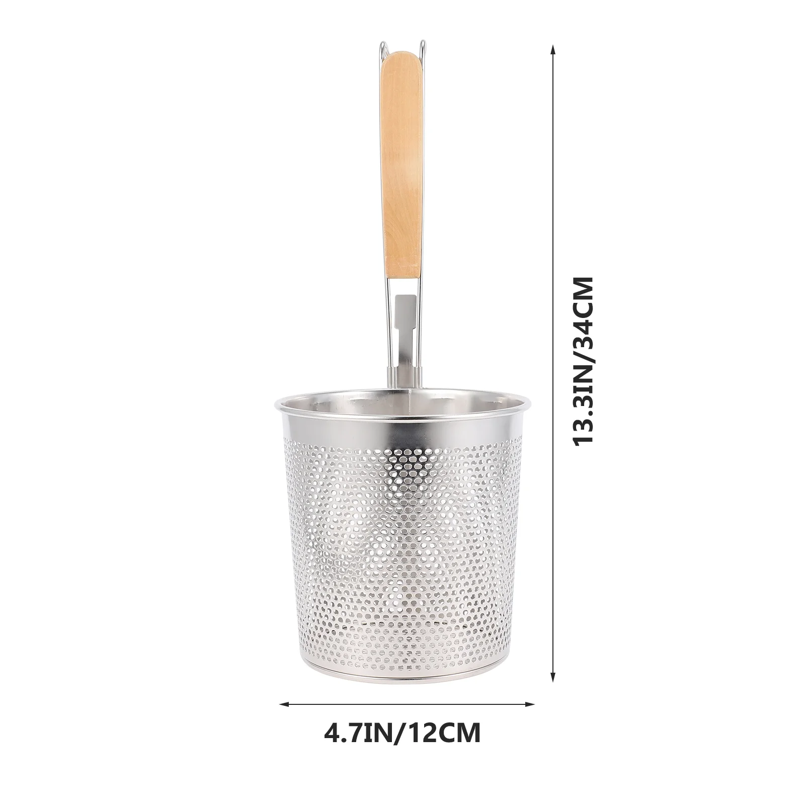 

Ramen Noodles Powder Fence Sifter Stainless Steel Sieve Colander Frying Oil Strainer Silver Dumpling