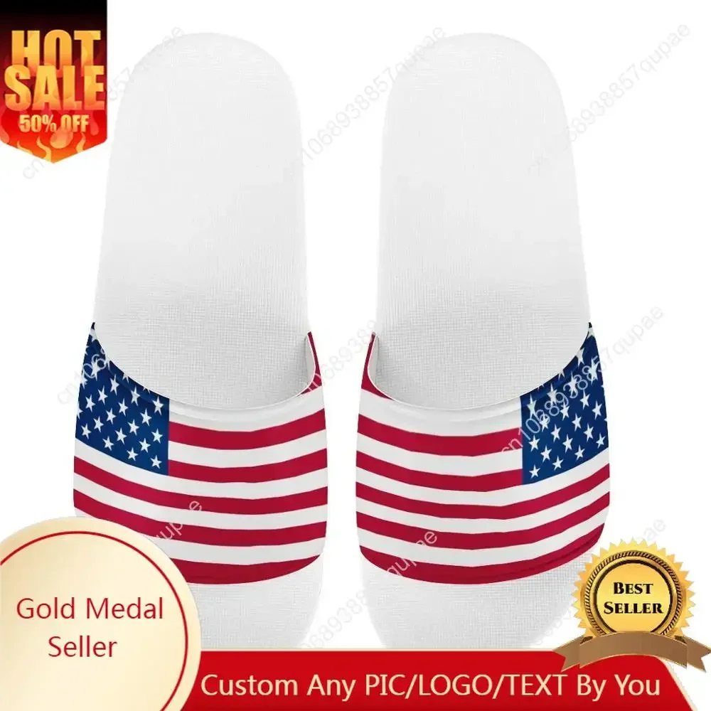 American flag Print Fashion Home Customized Water Shoes Women Men Children Bathroom Beach Pool Sandals That Can Be Worn Outside