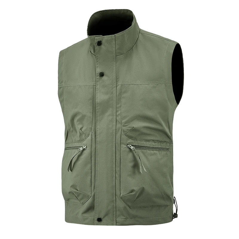 

Men Waistcoat Outdoor Photography Men Young Jacket Spring New Arrived Leisure Middle-aged Fishing Casual Vest Solid Color Vest