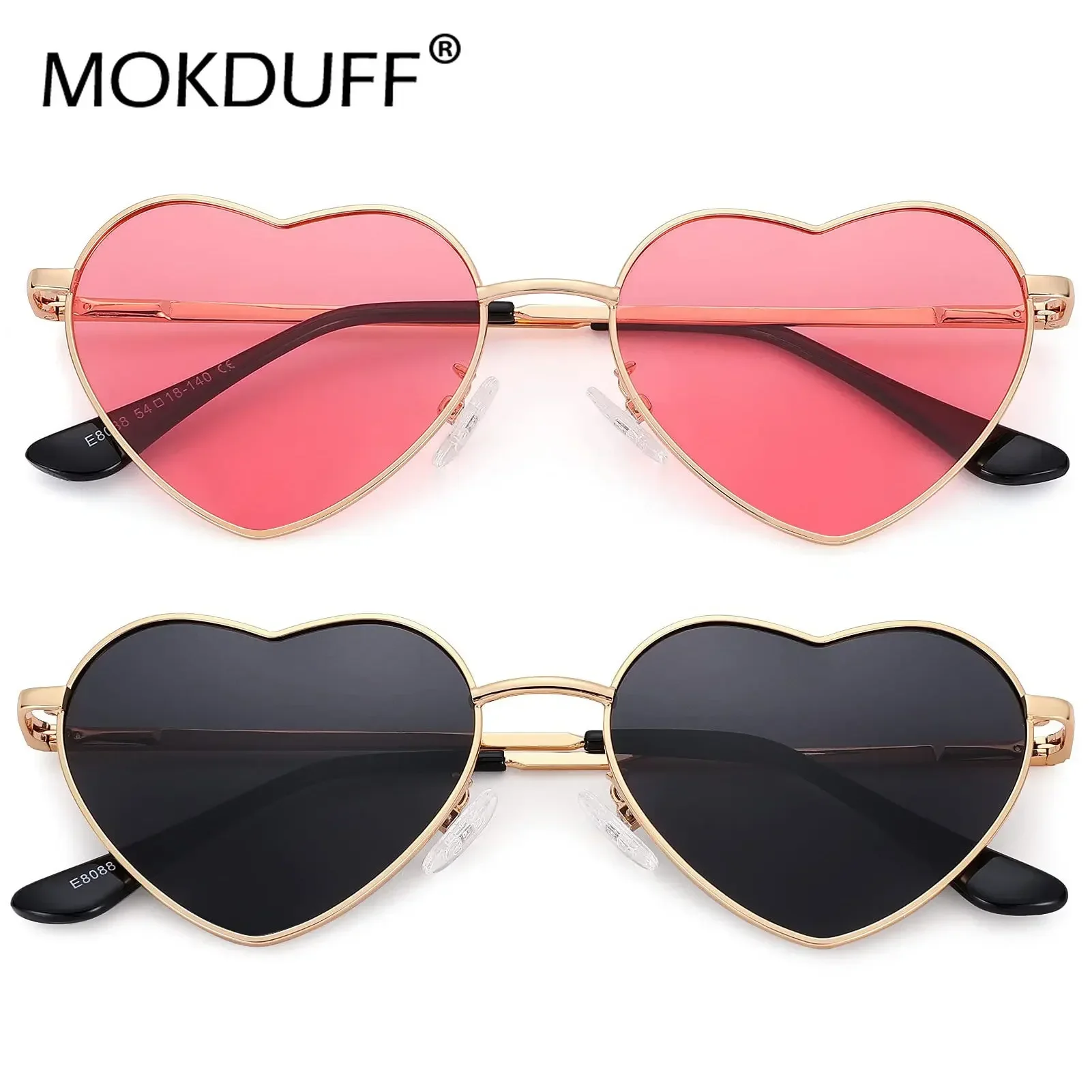 2023 New Metal Heart Shaped Sunglasses Candy Color Gradient Sun Glasses Outdoor Goggles Eyewear Oculos De Sol