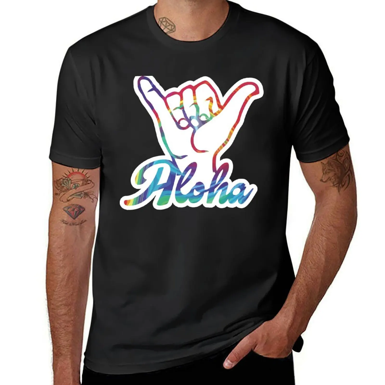 

Shaka Hand, Hang Loose, Aloha, Tie Dye T-Shirt funny meme t-shirts summer shirt essential t shirt mens shirts graphic tee
