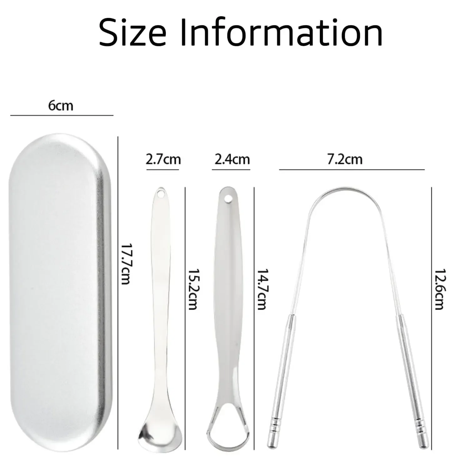 1 قطعة/3 قطعة منظف مكشطة اللسان المعدنية للبالغين والأطفال ، فرش كاشطات اللسان المحمولة من الفولاذ المقاوم للصدأ للإزالة #1