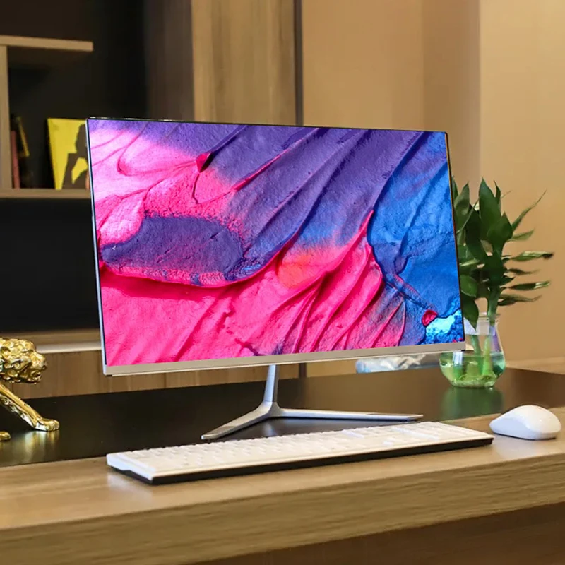 سطح مكتب الكل في واحد مقاس 21.5 بوصة/23.8 بوصة FHD Display Core I5 I7 Gaming لوحة مفاتيح/ماوس سلكية للكمبيوتر الكل في واحد