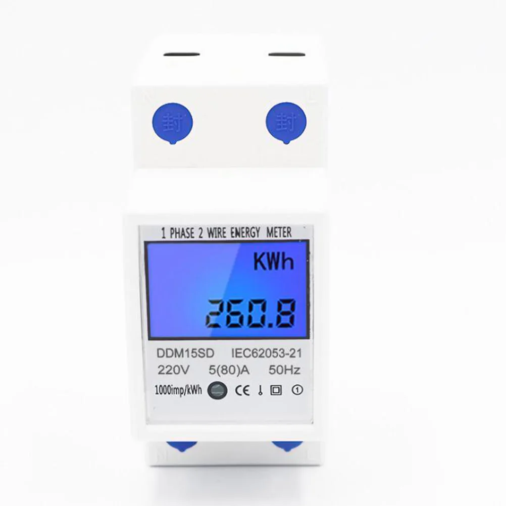 

Multifunctional 220V 5-80A 50Hz Household Mini Lcd Energy Din Voltage Current Power Meter Circuit Measurement