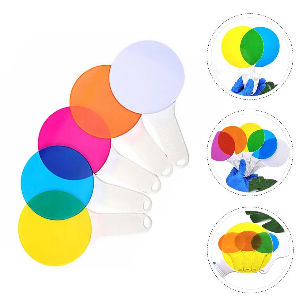 

1 set Color Filter Board Plastic Optics Physics Educational Toy Lightweight Storage Easy Learning Tool for Kids Montessori