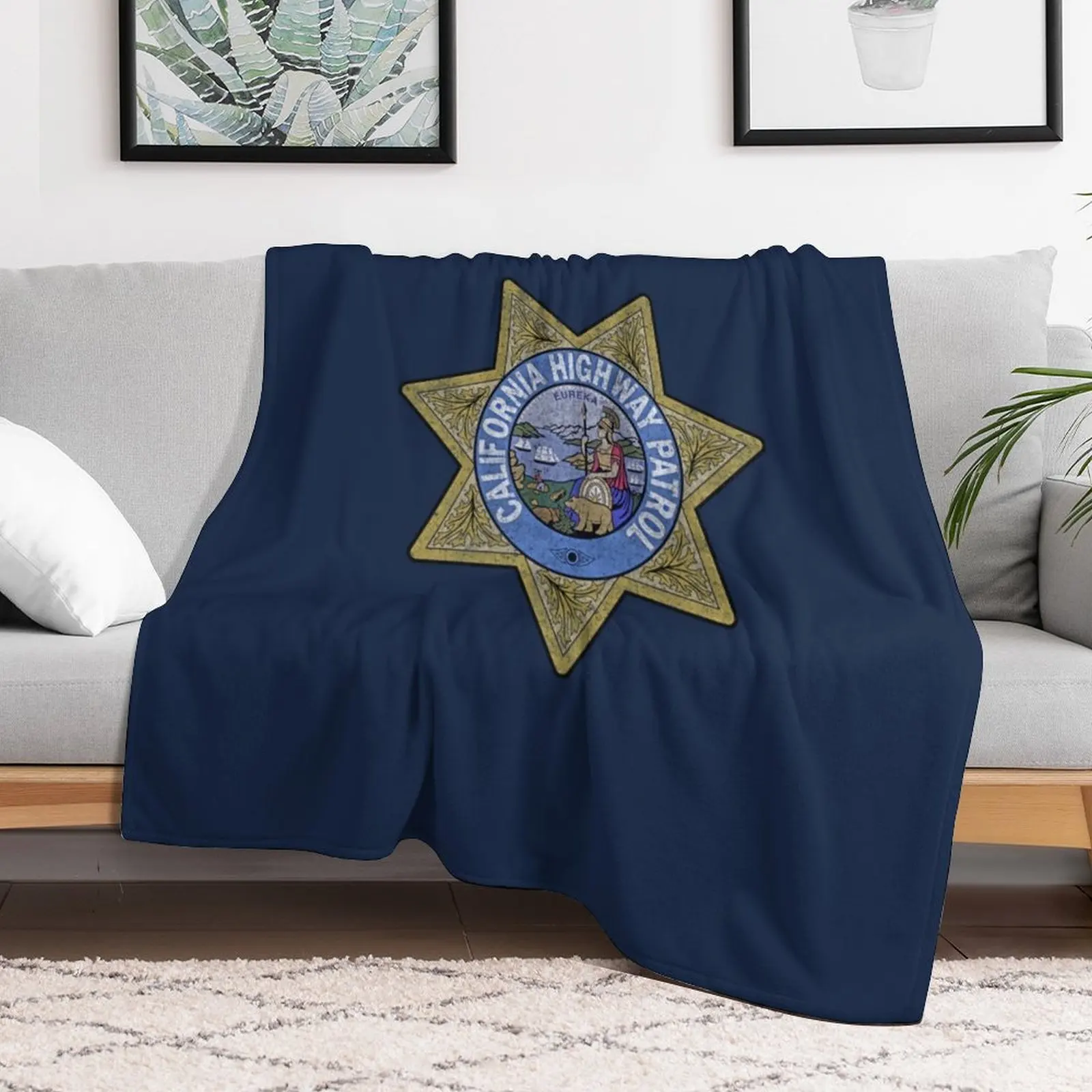 California Highway Patrol CHP, State Police, Law Enforcement Throw Blanket