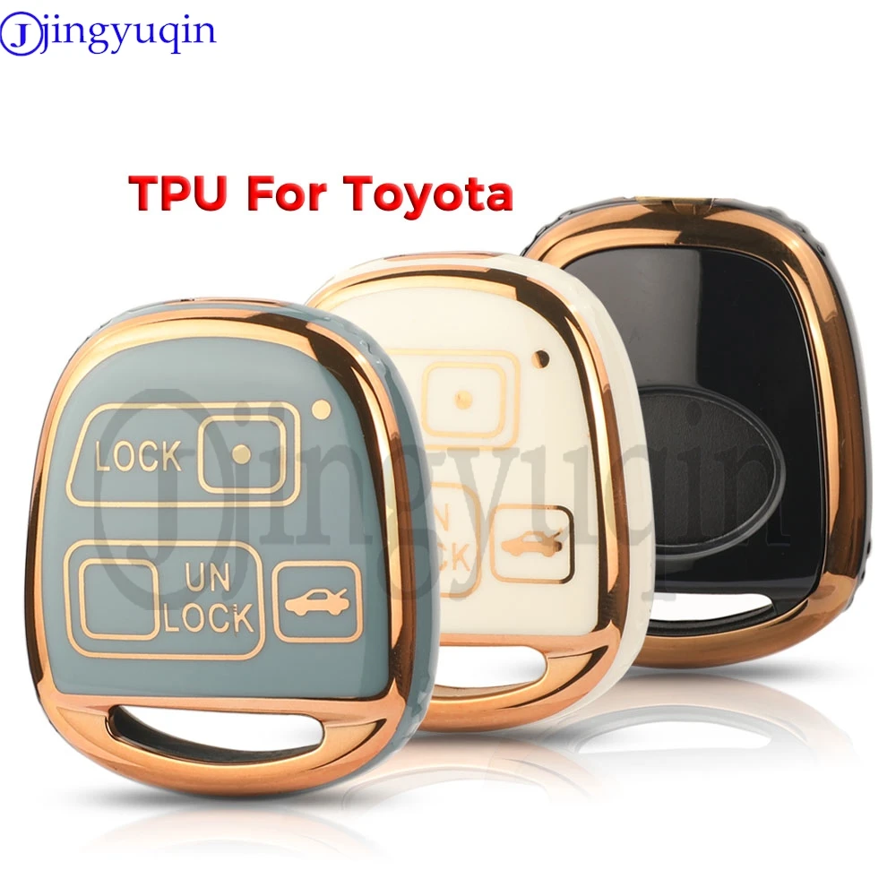 jingyuqin TPU Auto Key Shell Case Cover--Toyota Avensis Camry Corolla Cruiser RAV4 Prado Previa Lexus LX LS RX SC Car Accessorie