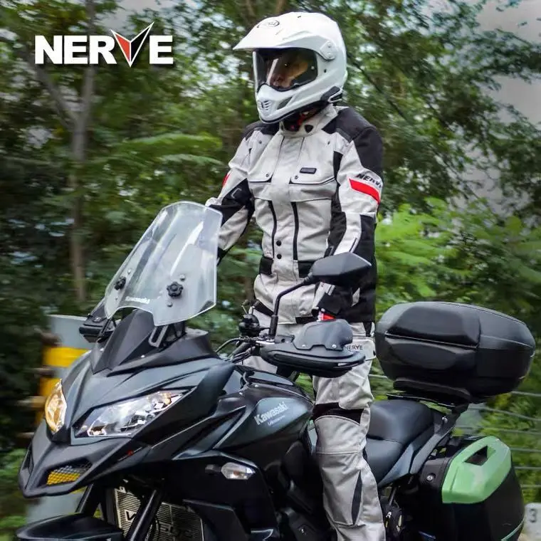 NERVE Motorcycle Jacket Men Windproof Motocross Jacket Four Seasons Anti-fall Waterproof Cold-proof Liner Motorcycle Rally Suit
