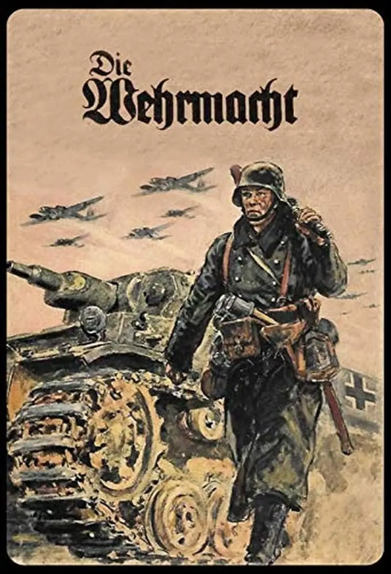 HOUVSSEN Metal Tin Sign, es, Vintage German Soldier Panzer, Retro Indoor-Outdoor Decor, Gift for Home Bar, Pub, Garage-aluminum