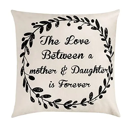 Only The Best Moms Get Promoted to Grandma, Mom Pillows from Daughter and Son, Square Linen Mom Pillow Cases, Mothers Day