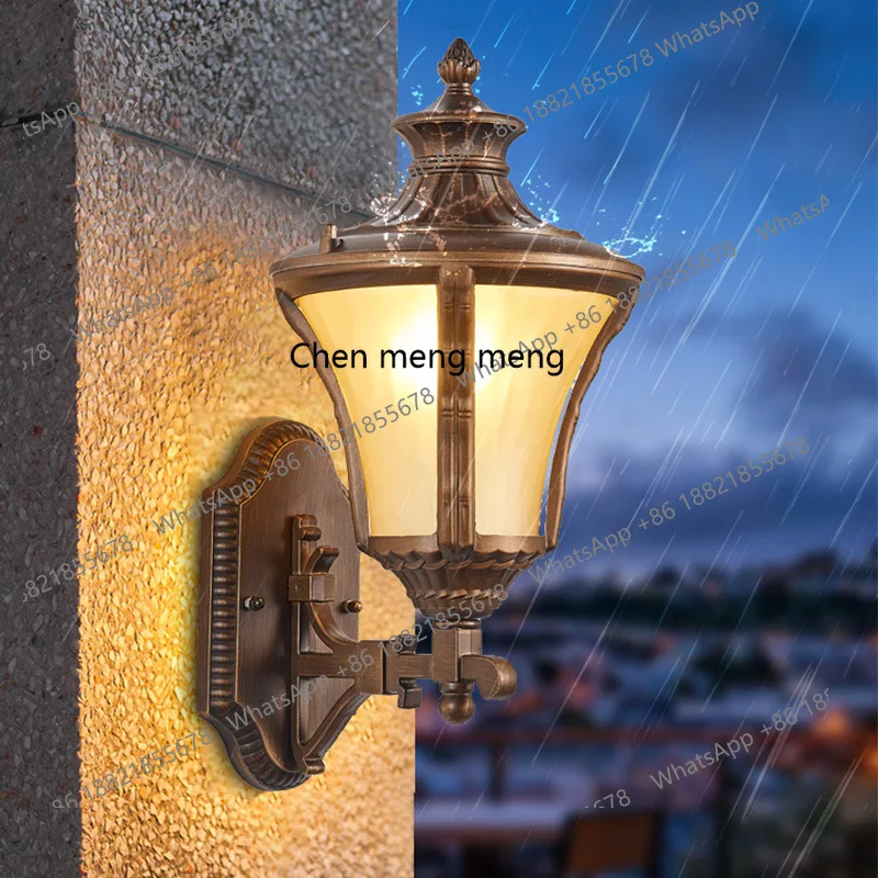 

European wall lamp outdoor courtyard led balcony outdoor corridor American retro wall waterproof lamp terrace lamp