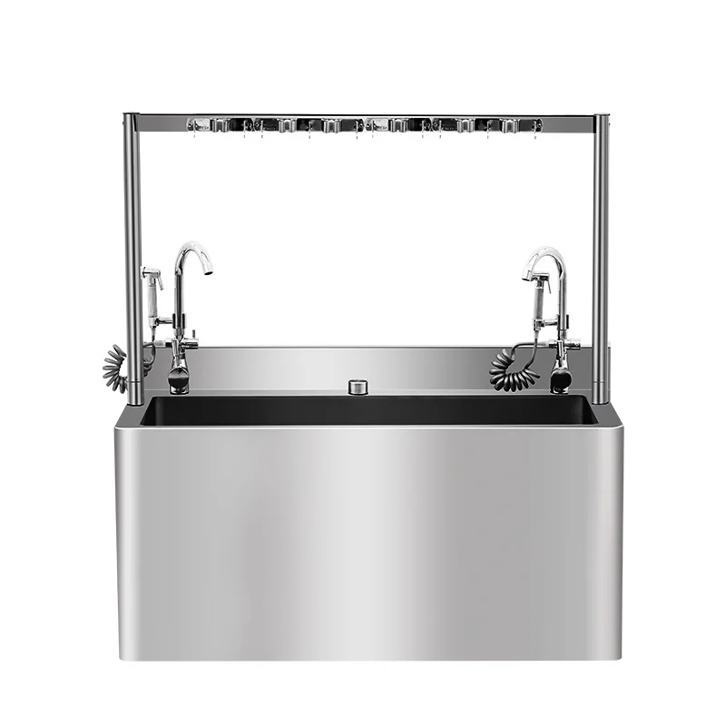 Piscina de limpieza multifuncional de acero inoxidable, baño con balcón de piso a techo