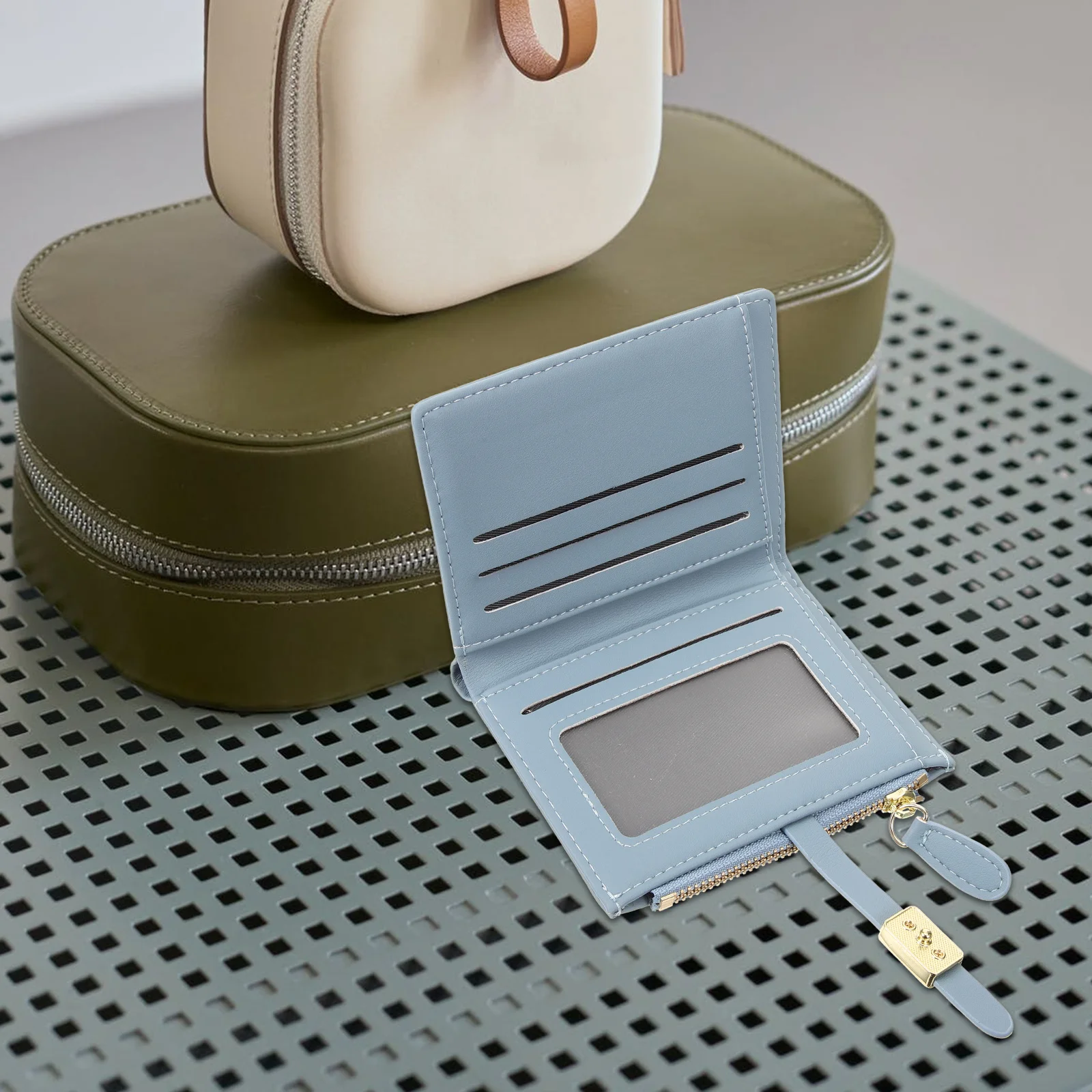 محفظة صغيرة كرتونية لطيفة للنساء محمولة بسحاب، محفظة مدمجة وأنيقة للسيدات، حقيبة للعملات المعدنية، محفظة مزخرفة خفيفة الوزن للسفر #2