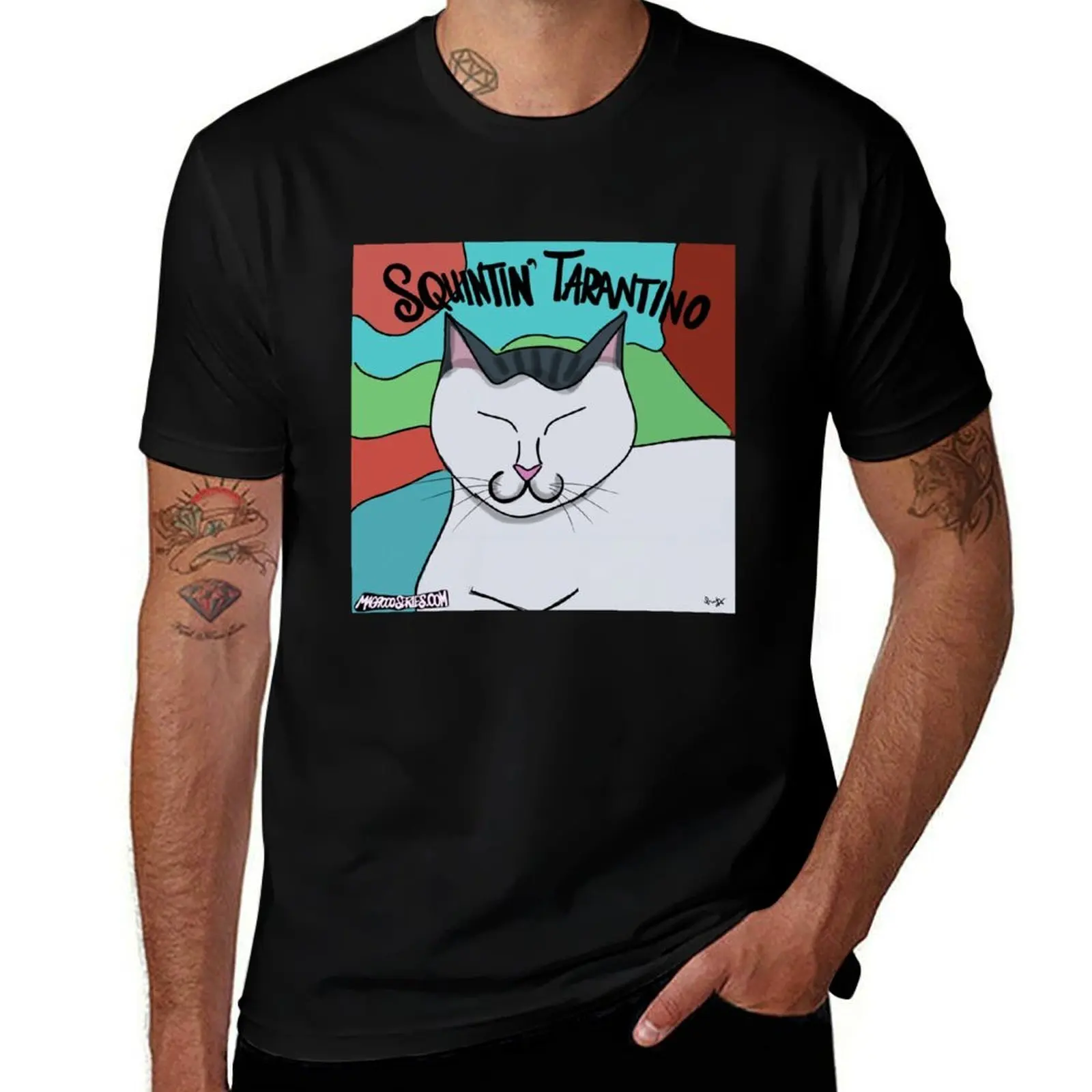 

Squintin' Tarantino T-Shirt sweat T-shirts man oversized t shirt cotton t shirt men