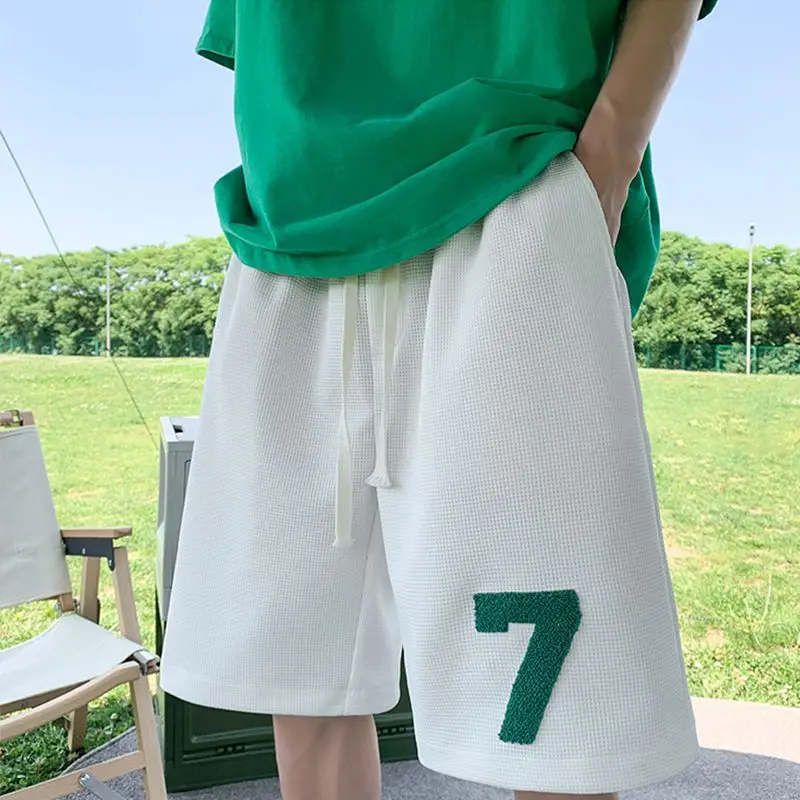 

Мужские спортивные шорты American Street Men Waffle Loose для повседневной носки, баскетбола, размеры S-5XL