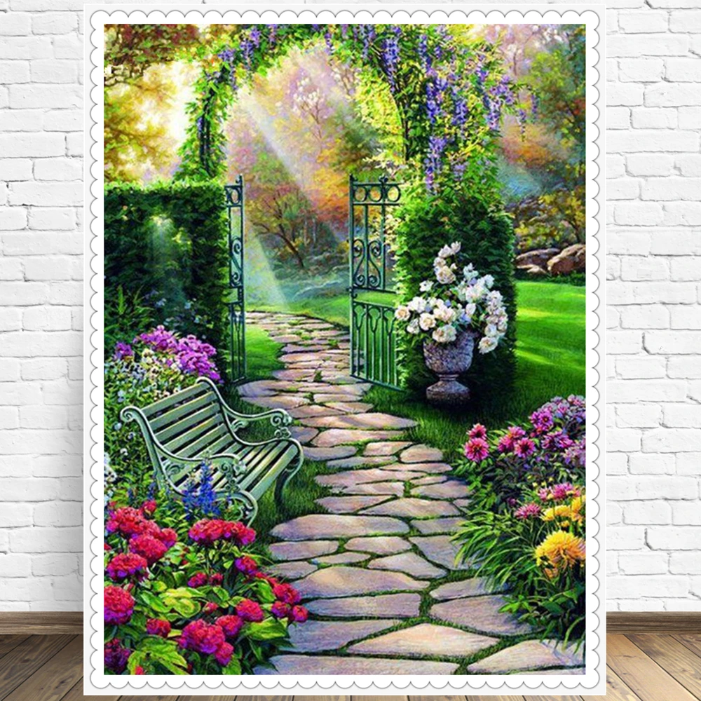 

Beauty Landscape Flower DIY 5D Diamond Painting Full Drill Square Embroidery Mosaic Art Picture Of Rhinestones Home Decor Gifts