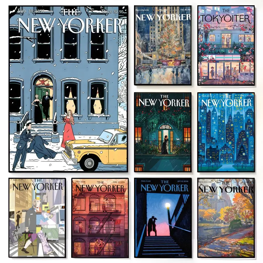 Póster Retro de la Revista The N-New Y-YorkerS, Mural de Cine Americano, Decoración de Pared para Habitación Infantil, Impresión Decorativa