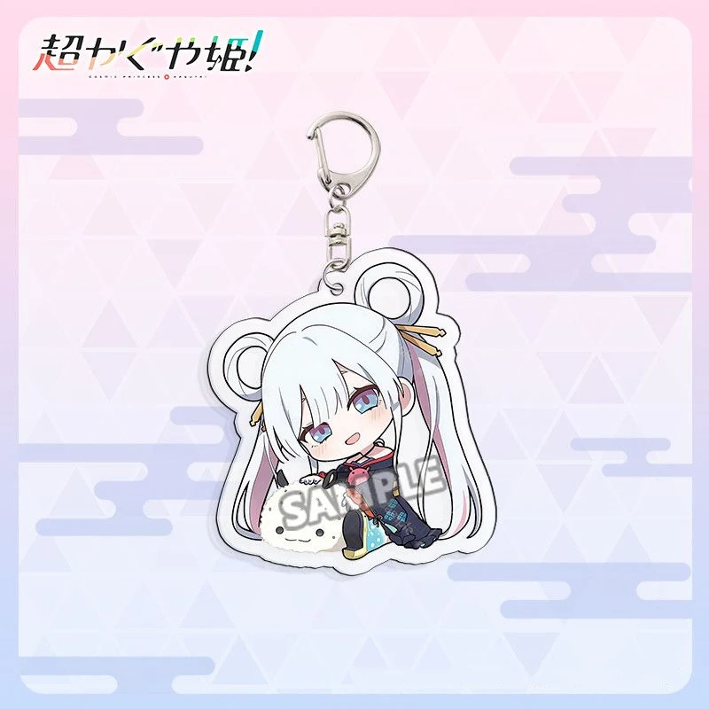 Anime Cosmic Princess Kaguya Sakayori Iroha Mikado Akira Komazawa Rai Cosplay Keychain Acrylic Keyring Key Chain Accessory Props