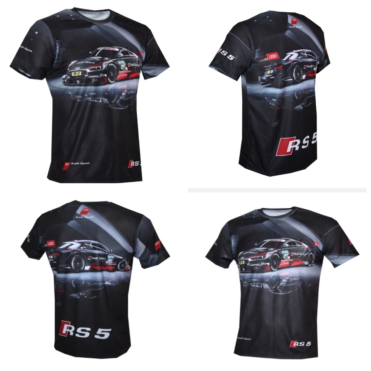 

25 New Popular Audi Racing Shirt Crew Neck T-shirt 3D Printing Breathable and Comfortable Adult Sports Short-sleeved Top Moto