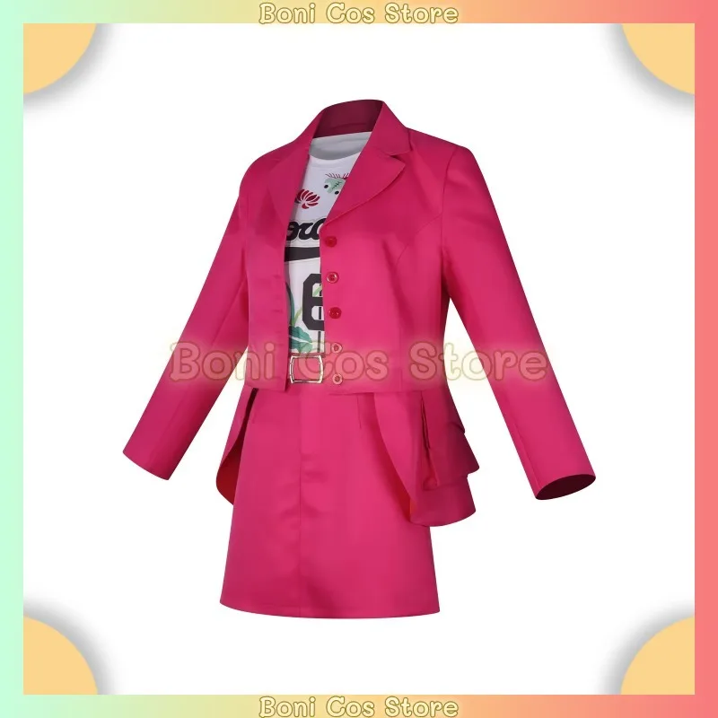 Kevin Copeland White Chicks Cosplay Costume Pink Cropped Blazer Jacket T Shirt Mini Skirt Disguise For Halloween Carnival Party view 3