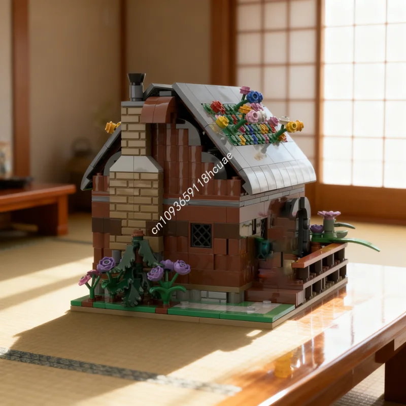 864 Uds. MOC botánico S casa Castillo modelo bloques de construcción juguetes de construcción montar regalos de navidad DIY Idea educativa creativa