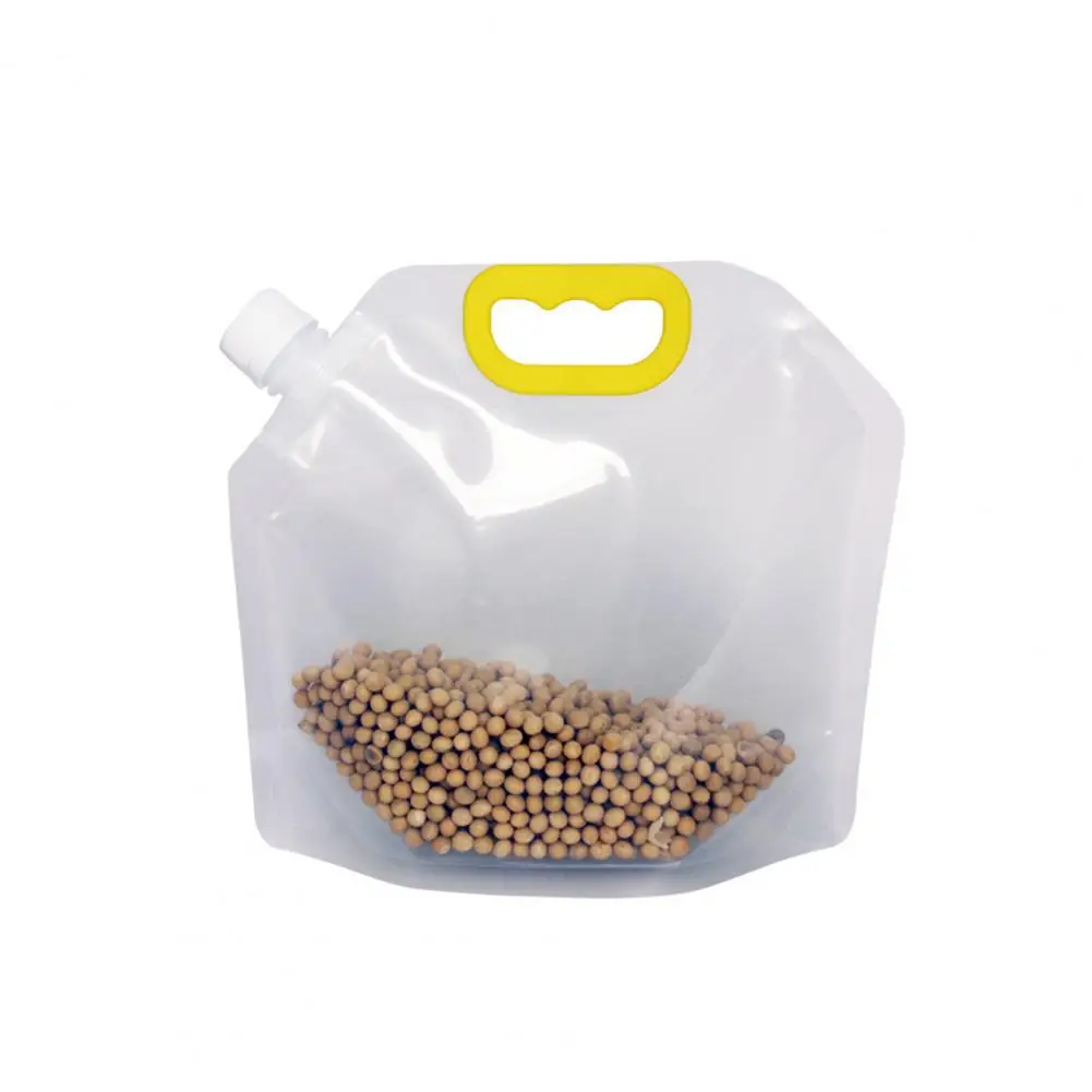 Kitchen Storage Bag Convenient Food-Grade Grain Storage Bag Stand Up Kitchen Storage Bag with Handle Home Supplies